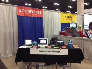Our little corner of the exhibit hall at NSTA